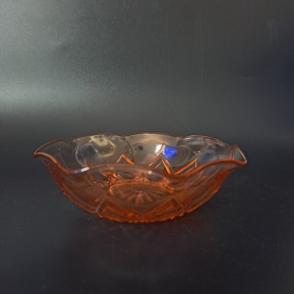 Hazel Atlas Royal Lace Pink Depression Glass Bowl Vintage - Picture 5 of 12